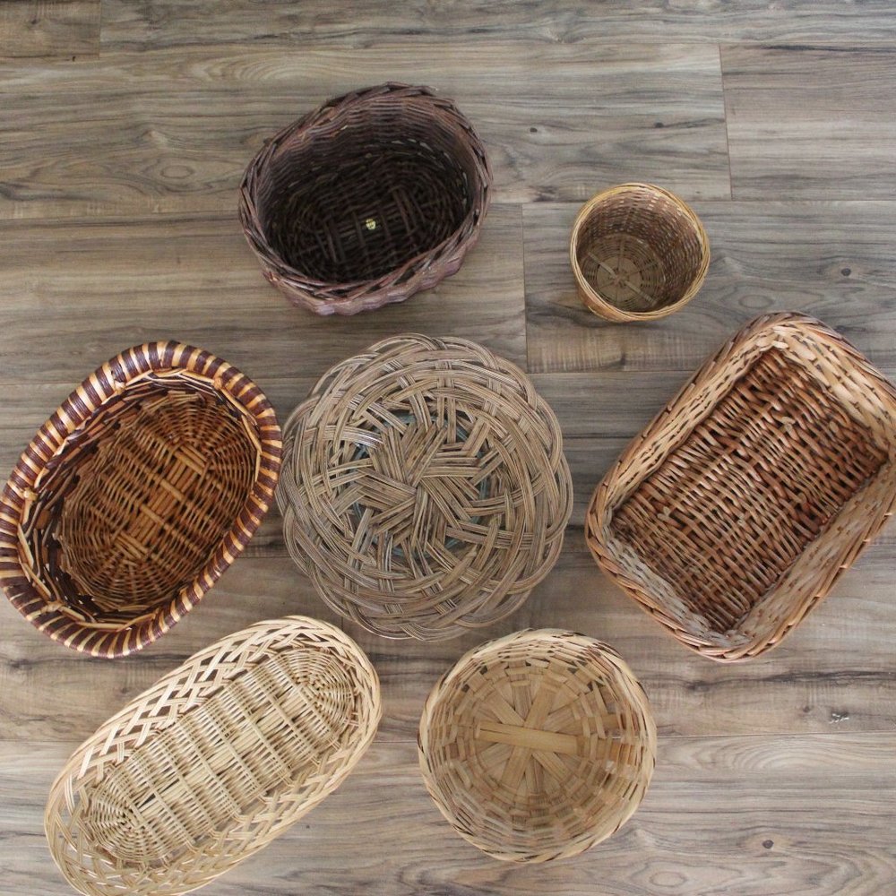 Wicker Basket Wall Set #17